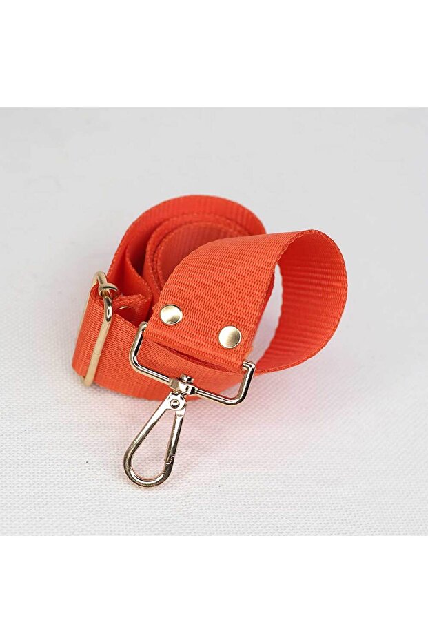 Polyester Column Bag Handle Adjustable Orange - Gold Hook