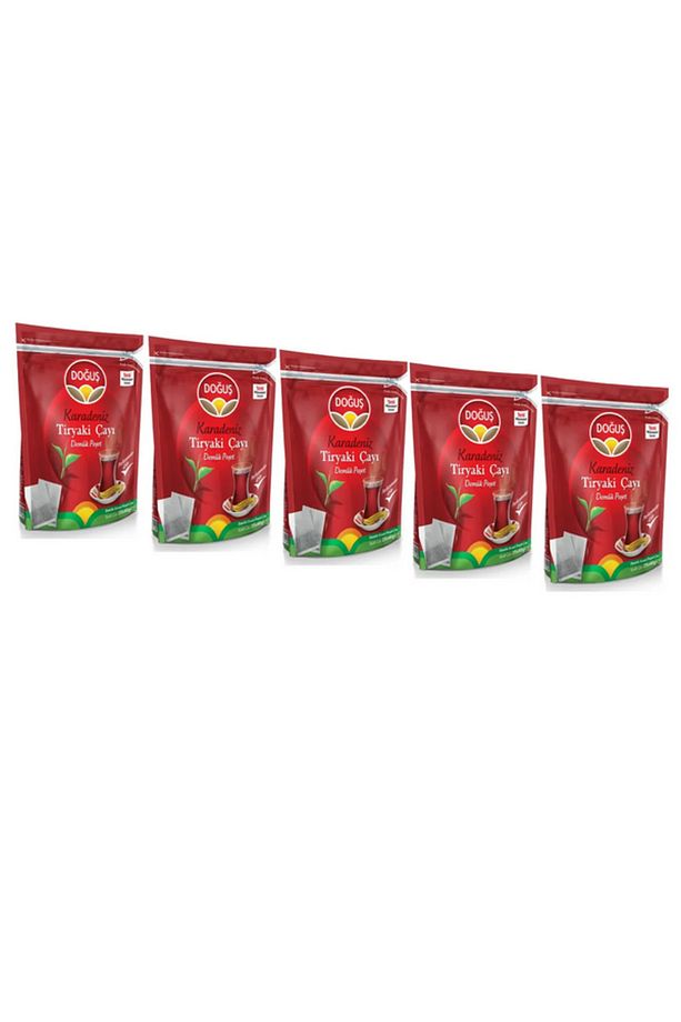 Set 5 Adet Doğuş Karadeniz Tiryaki Demlik Poşet Çay 40 gr 25 Adet - 1