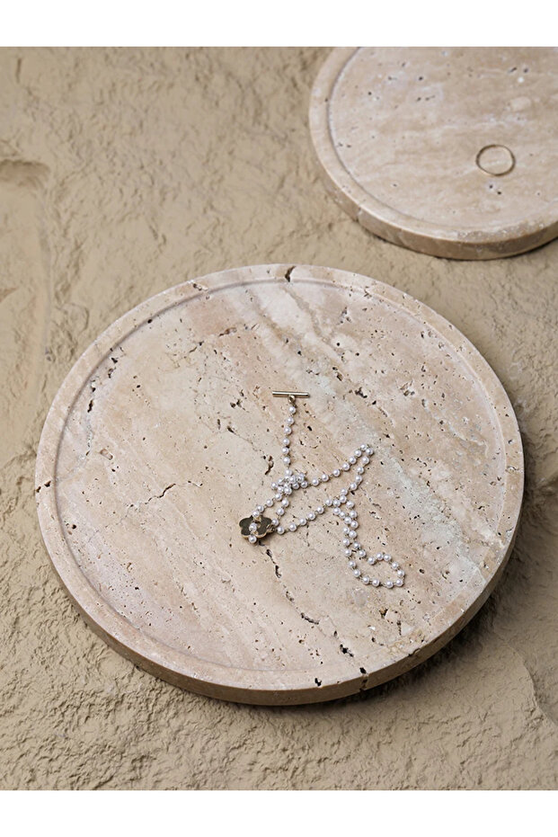 Airy - Natural Travertine Presentation Tray | 28cm |