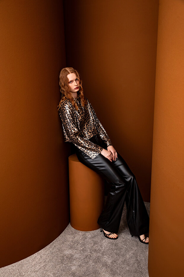 Eleta Leather Pants Black - 1