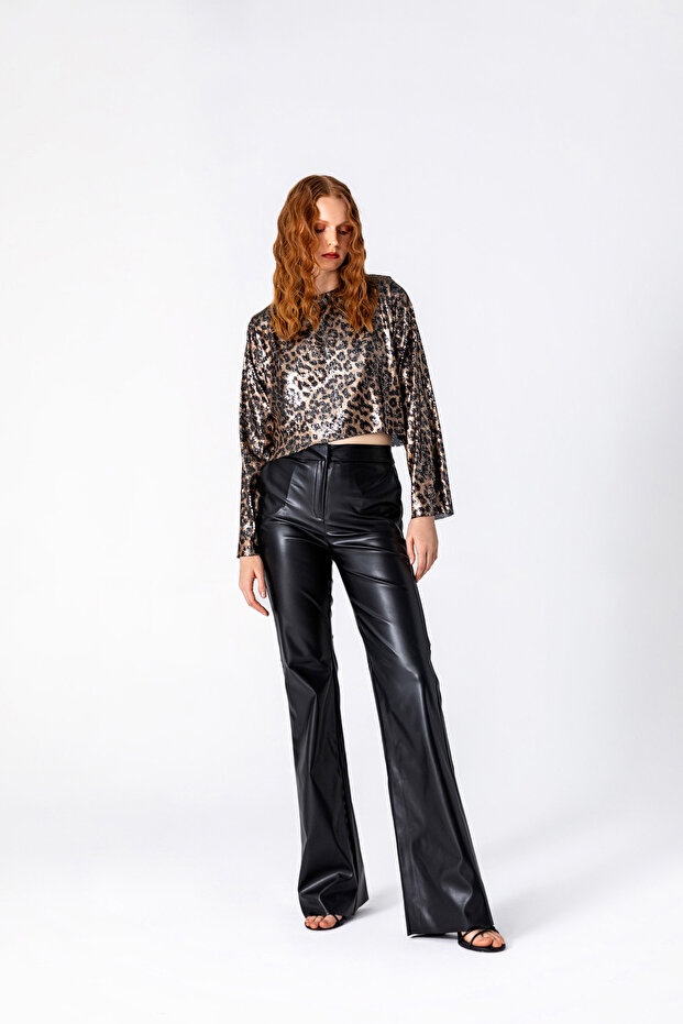 Eleta Leather Pants Black - 2