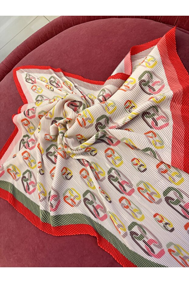 Halka Desenli Piliseli Eşarp - 6