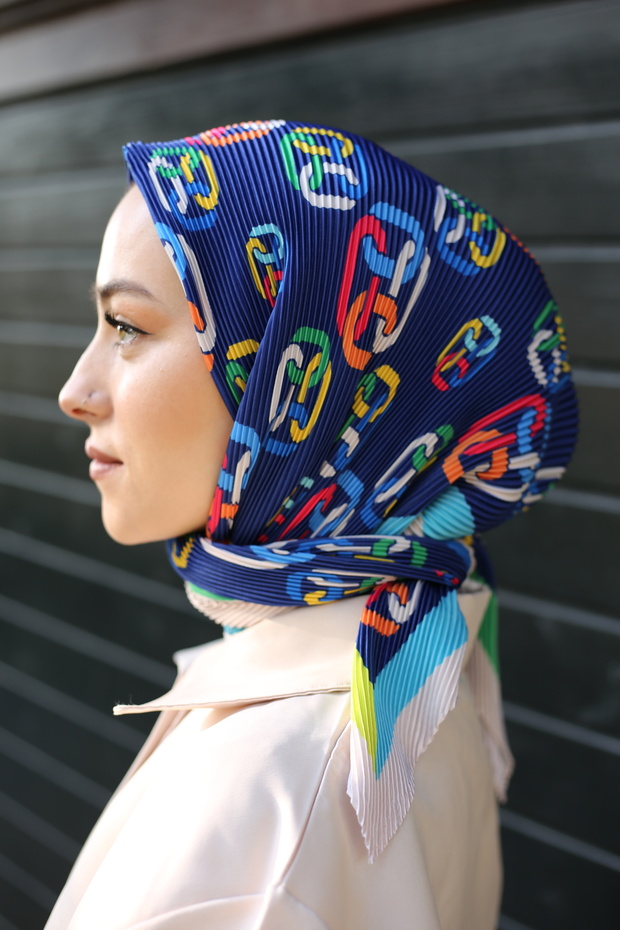 Halka Desenli Piliseli Eşarp - 3