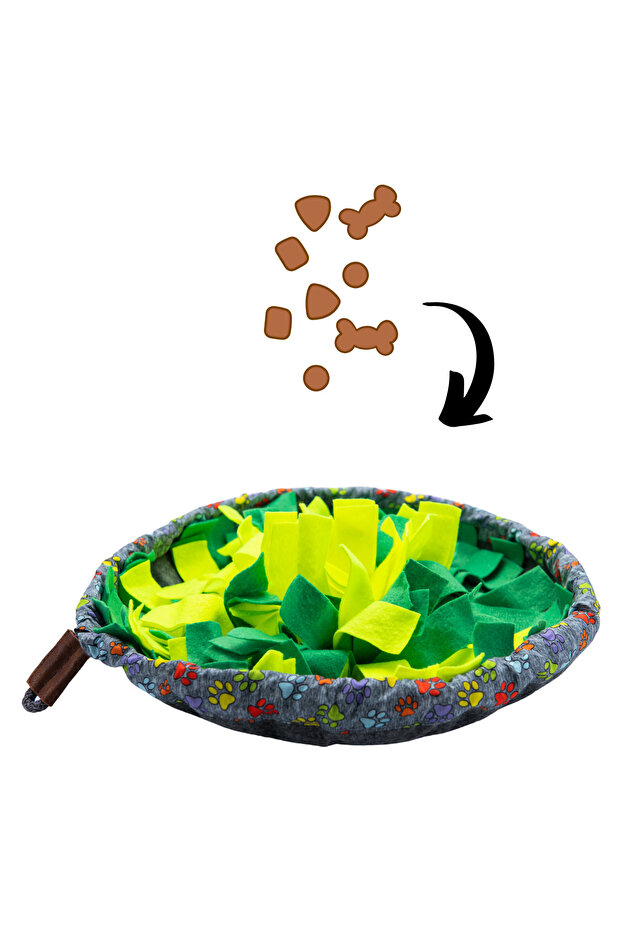 Wufsalad Dog Sniffing Mat Interactive Slow Feeding Toy with Food Storage