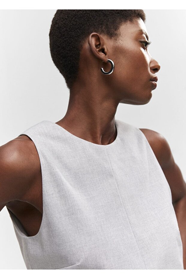 Düz kesim şort tulum - 6