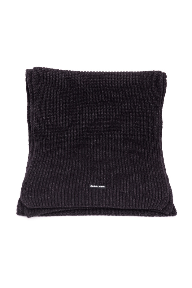 SCARF, FOR MEN, SOLID COLOUR, WITH LOGO - 2