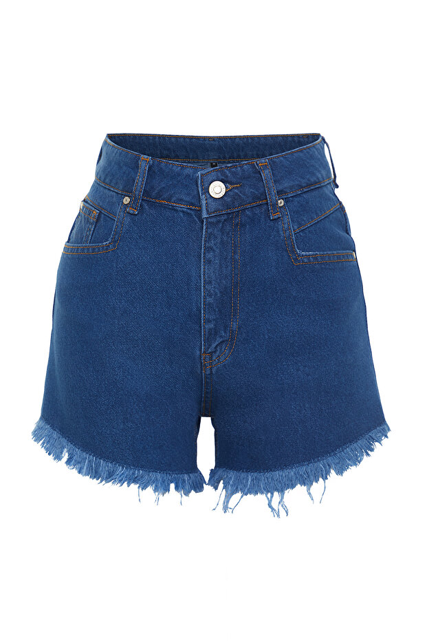 Mavi Denim Mini Regular Yüksek Bel Plaj Şort TBESS22SR0395 - 8