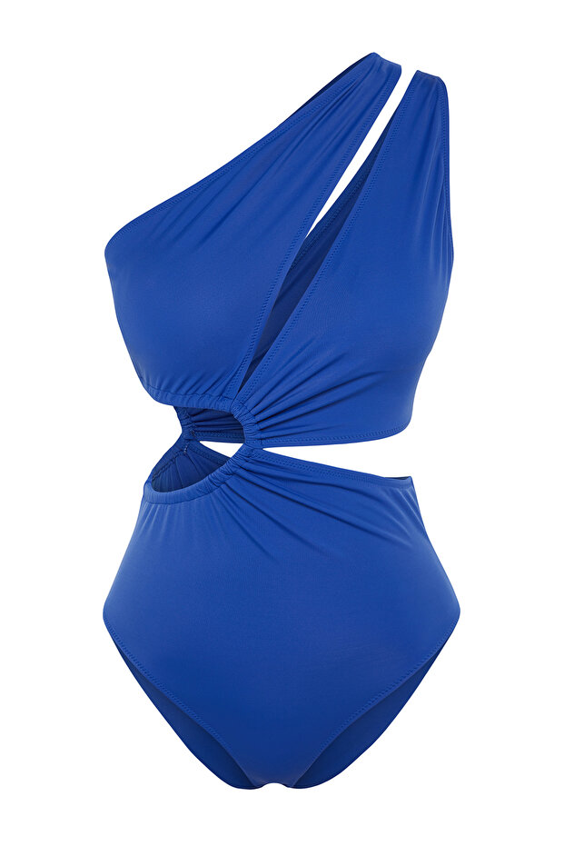 Saks Tünelli Tek Omuz Kaplı Regular Mayokini TBESS23MA00206 - 6