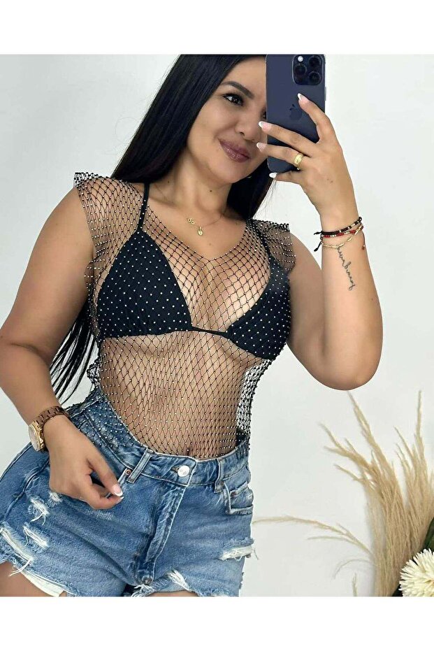 Crystal Stone Detailed Bustier