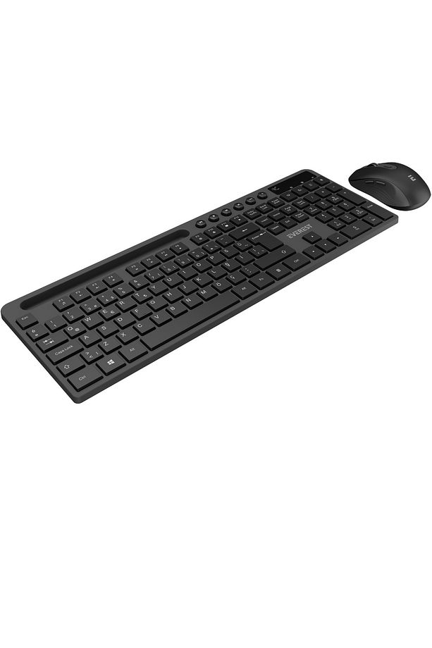 KM-730 Gri/Siyah Kablosuz Wireless Q Multimedya Klavye + Mouse Set Kablosuz Klavye Mouse Set - 10