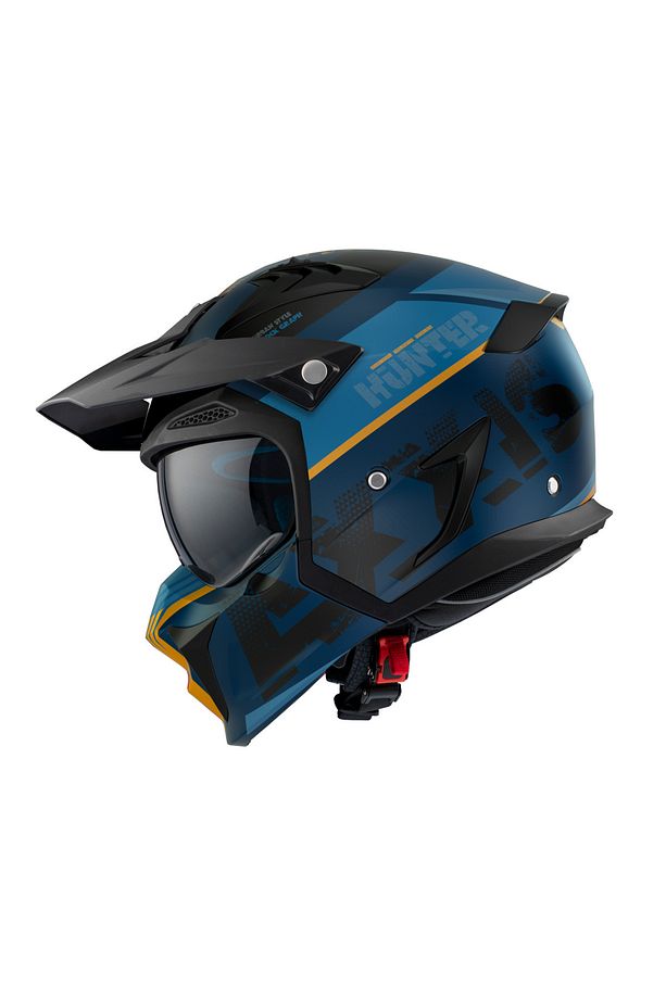 HUNTER SV BLOCK B5 MATT FLUOR RED ÇİFT VİZÖRLÜ ÇENE ÇIKABİLEN MODEL - 1
