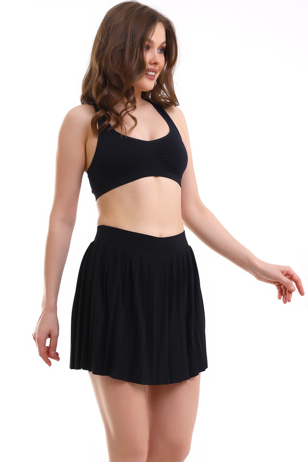 Plisirana suknja sa šortama - 4