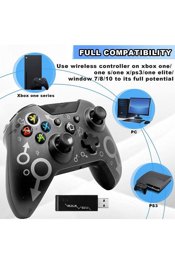 Wireless Controller X-box One/PS3/PC için 2.4G Kablosuz Game Controller Oyun Kolu - 2
