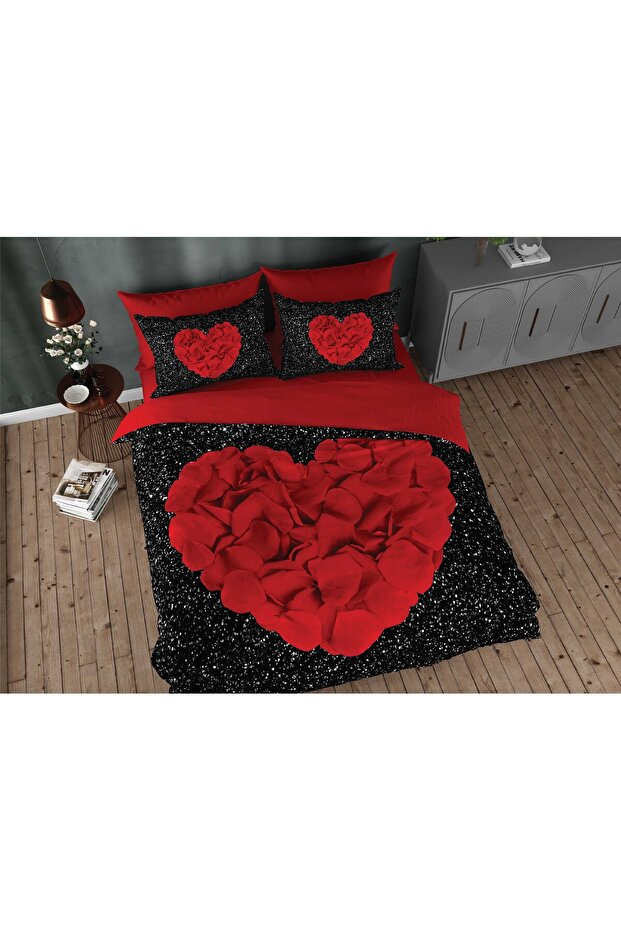 6 Pieces 3D Double Aria Duvet Cover Set