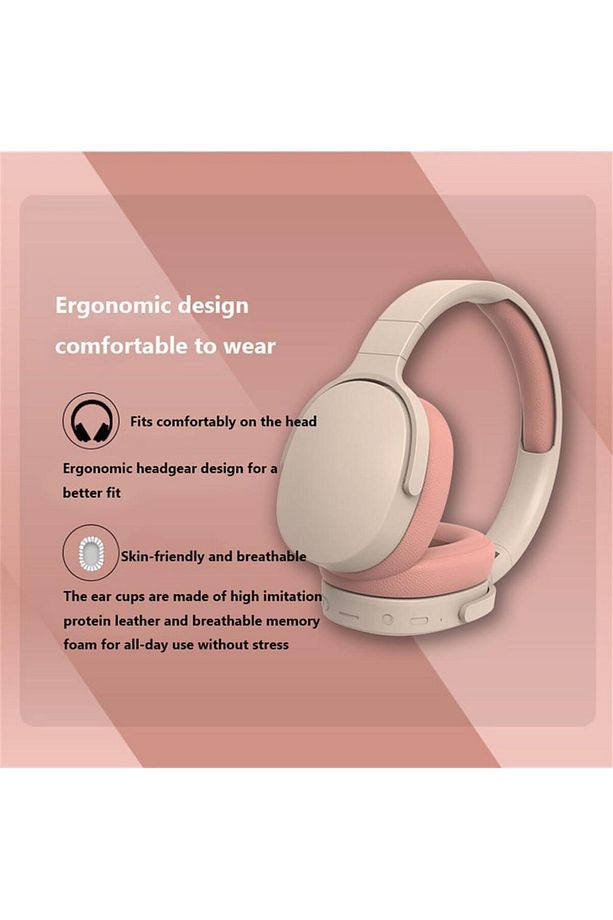 P2961 Pembe Kulak Üstü Kablosuz Bluetooth Kulaklık Pembe - 3