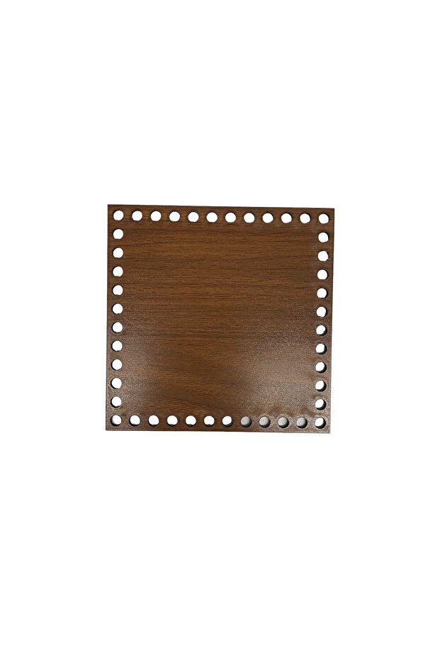 Wooden Basket Tray Base 15x15 cm Walnut Double Face 3mm