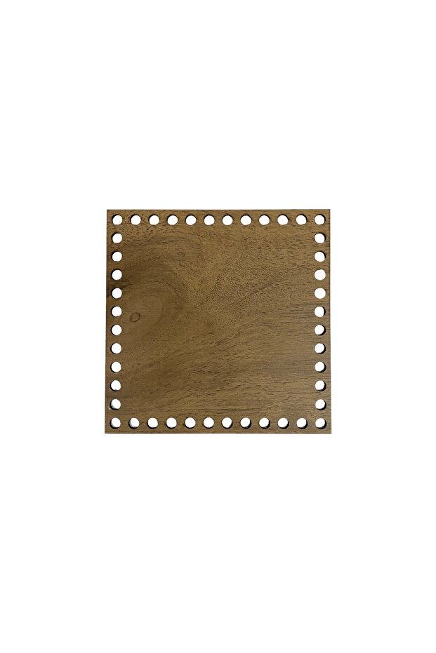 Wooden Basket Tray Base 15x15 cm Oak Double Face 3mm