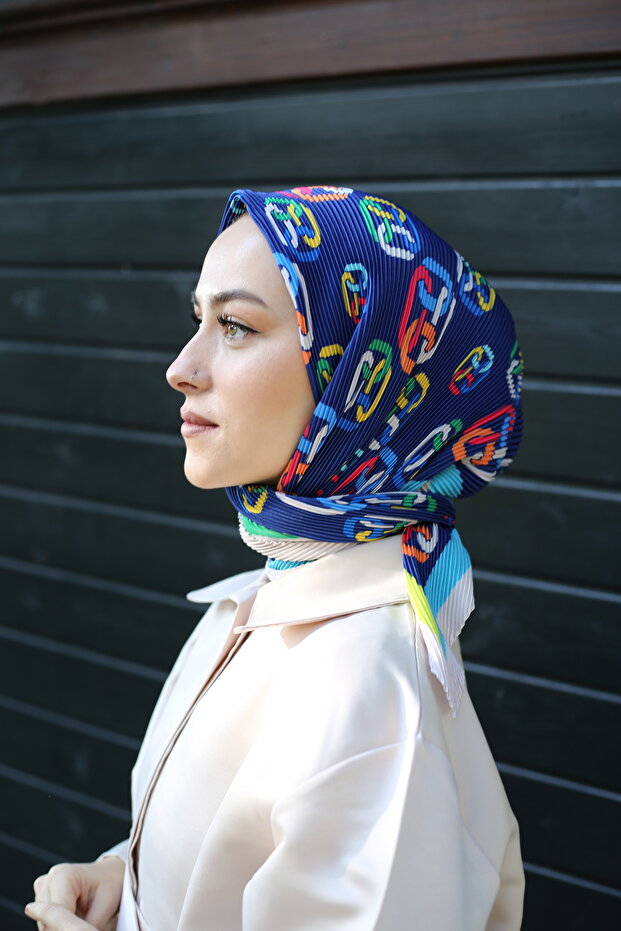 Halka Desenli Piliseli Eşarp - 2