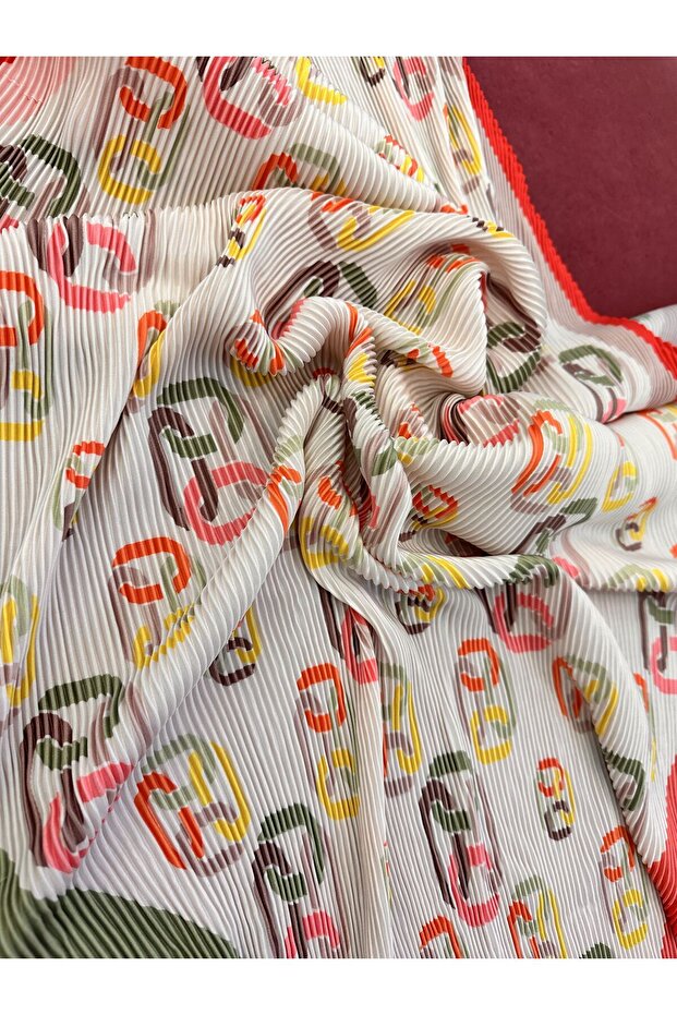 Halka Desenli Piliseli Eşarp - 5