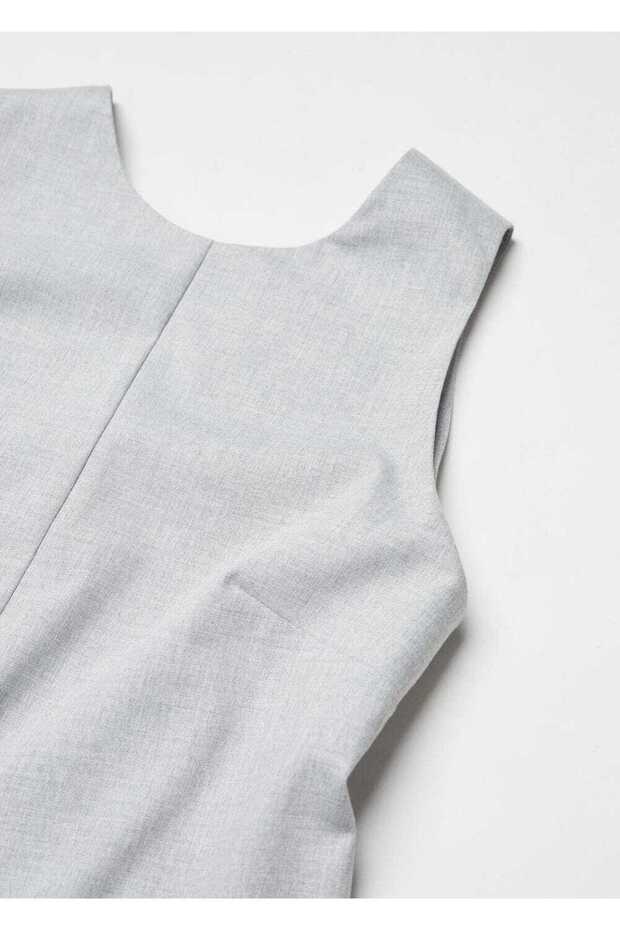 Düz kesim şort tulum - 5