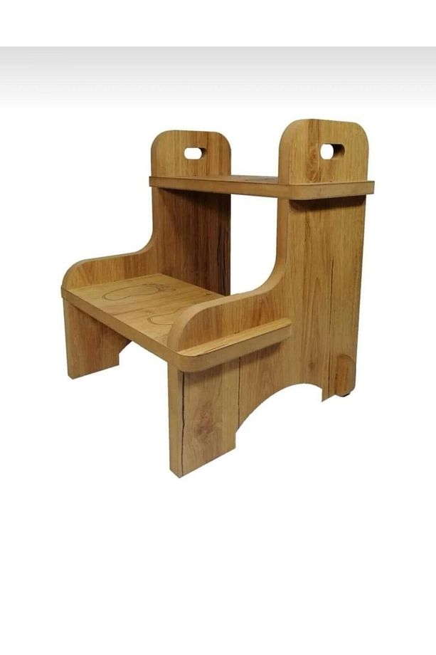 Ahşap Montessori Basamak Tabure Çocuk Banyo Wc Lavabo Merdiven Yükseltici - 3