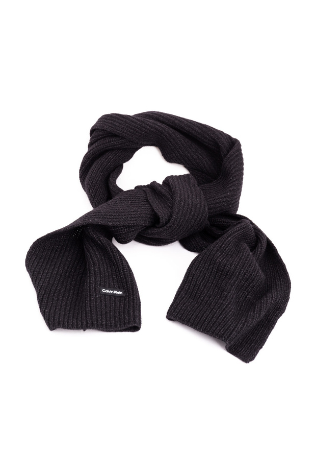 SCARF, FOR MEN, SOLID COLOUR, WITH LOGO - 4