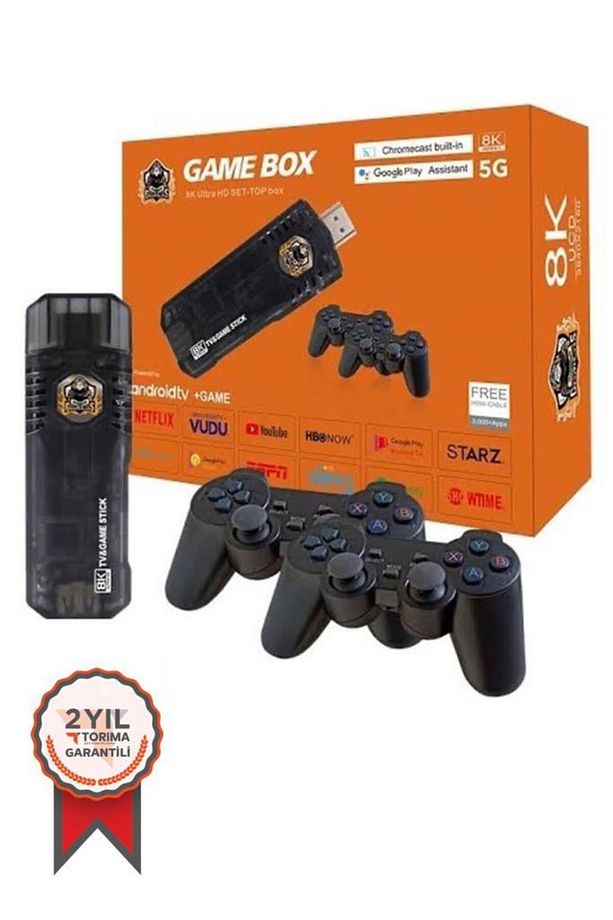 Gc-06 5g 8k Ultra Hd 64 Gb Tv Box Game Box Android Tv Oyun Konsolu Atari 2 In1 - 1