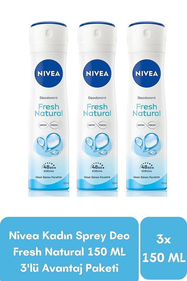 Kadın Deodorant Fresh Natural 150 ML X 3 Adet - 1