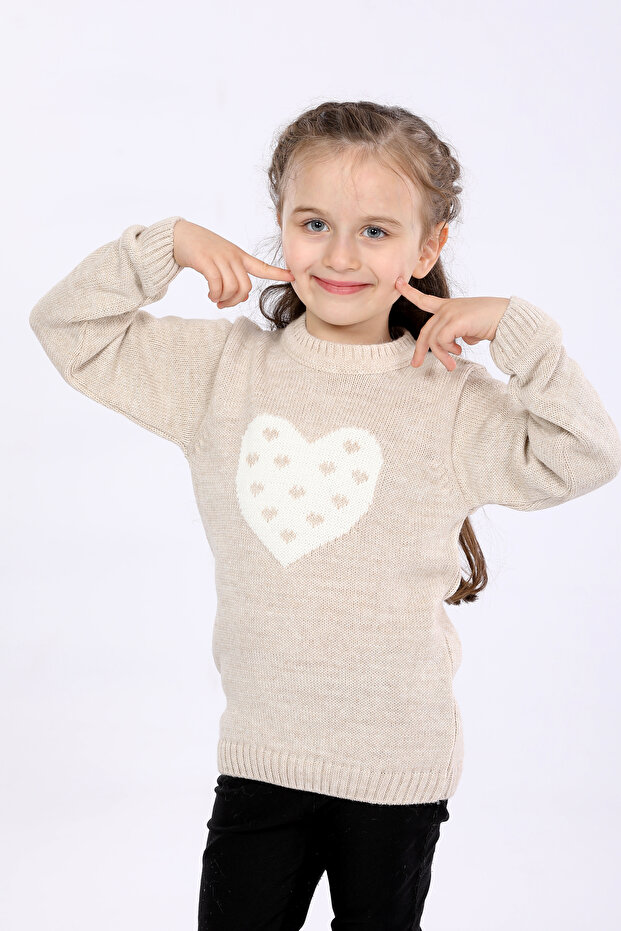 Kız Çocuk Regular Fit Basic Triko Kazak - 2