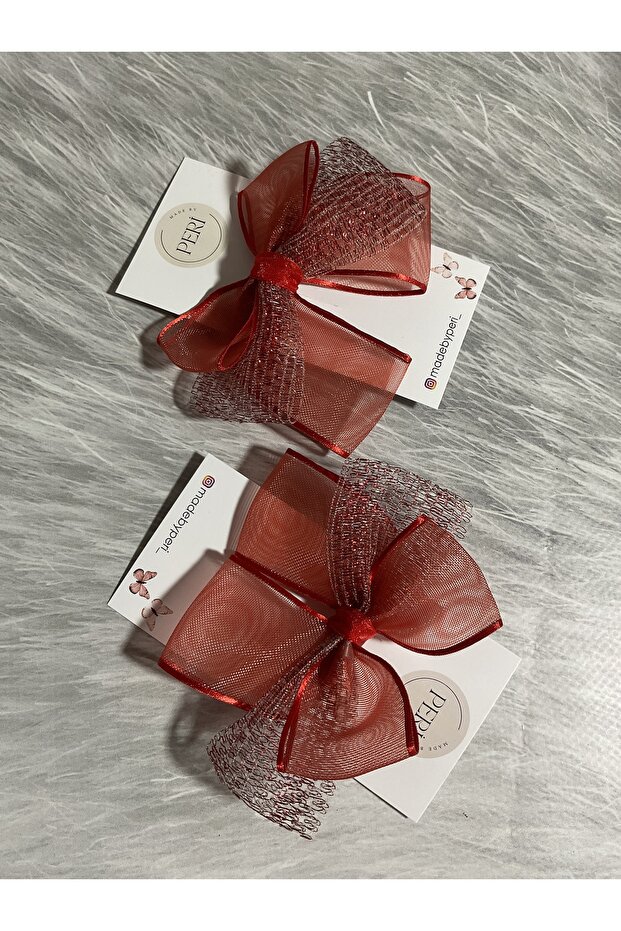 Children's Special Butterfly with red satin and red cage, bright glitter ribbon, automatic buckle