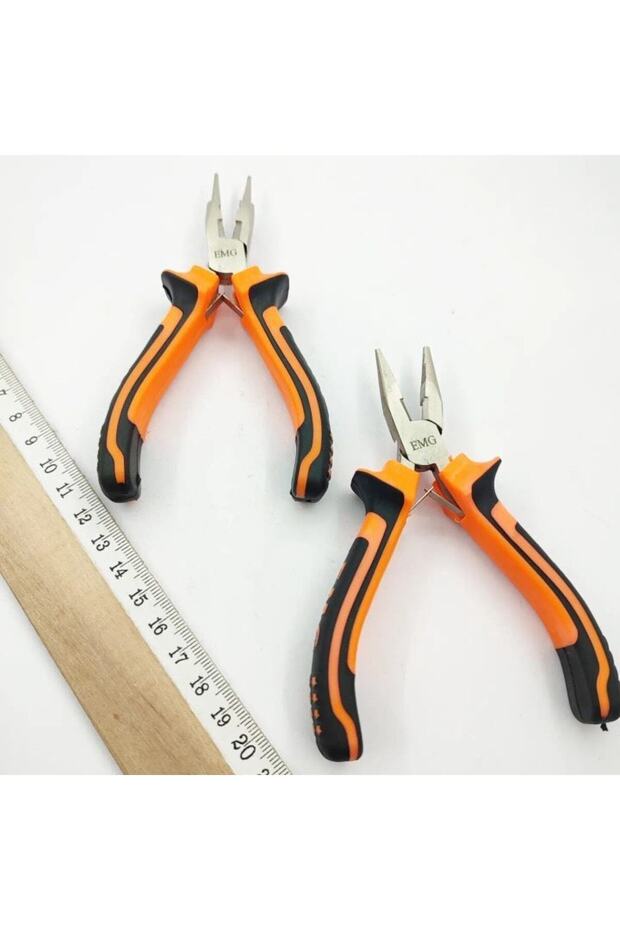İkili Takı Yapım Pense Seti - Mini Kıvırma ve Mini Kargaburun Pense Seti - 1