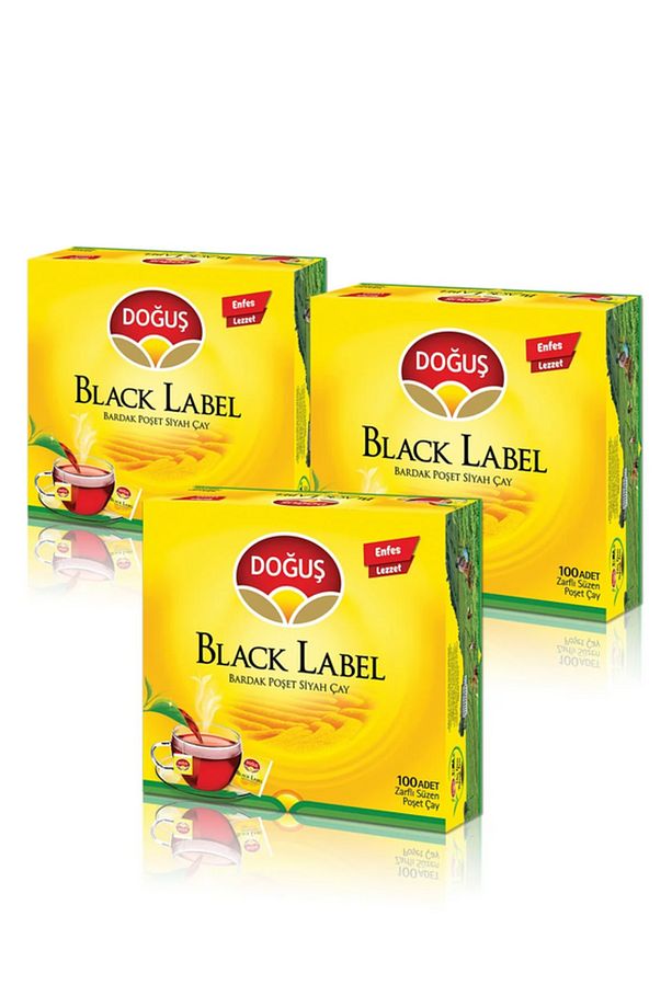 Set 3 Adet Doğuş Black Label Süzen Bardak Poşet Çay 100lü - 1
