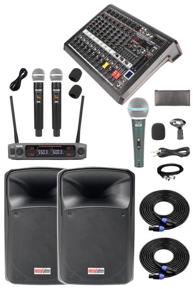 Extreme Paket-1 Mixer Hoparlör Mikrofon Full Ses Sistemi Seti - 1