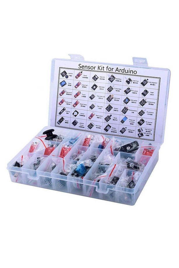 37 Parça Arduino Sensör Seti (PLASTİK ŞEFFAF KUTUDA) - 1