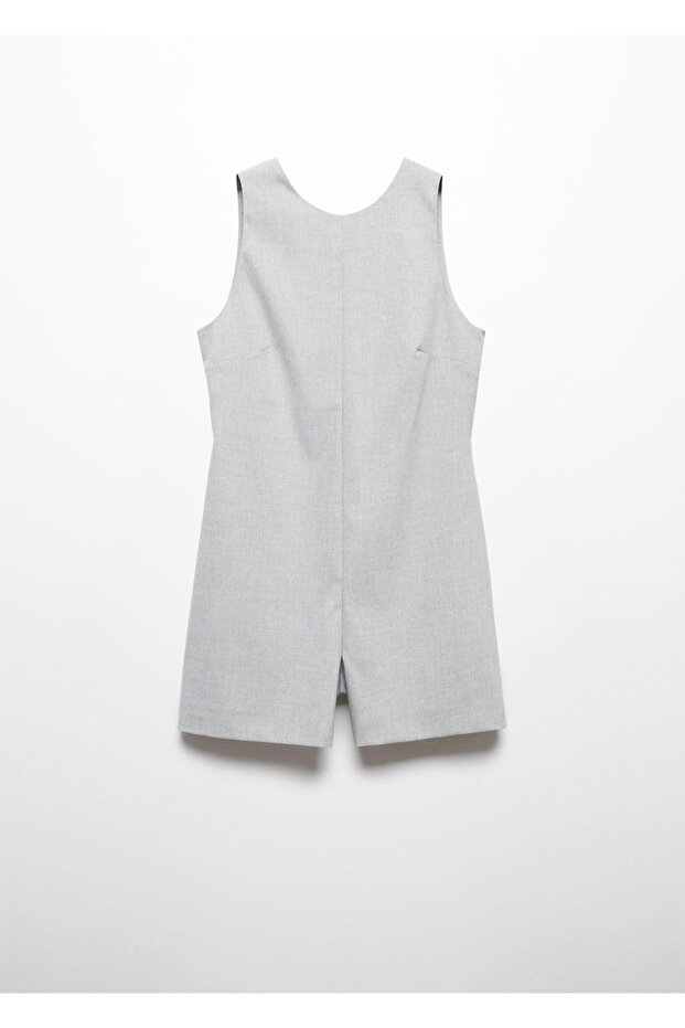 Düz kesim şort tulum - 3