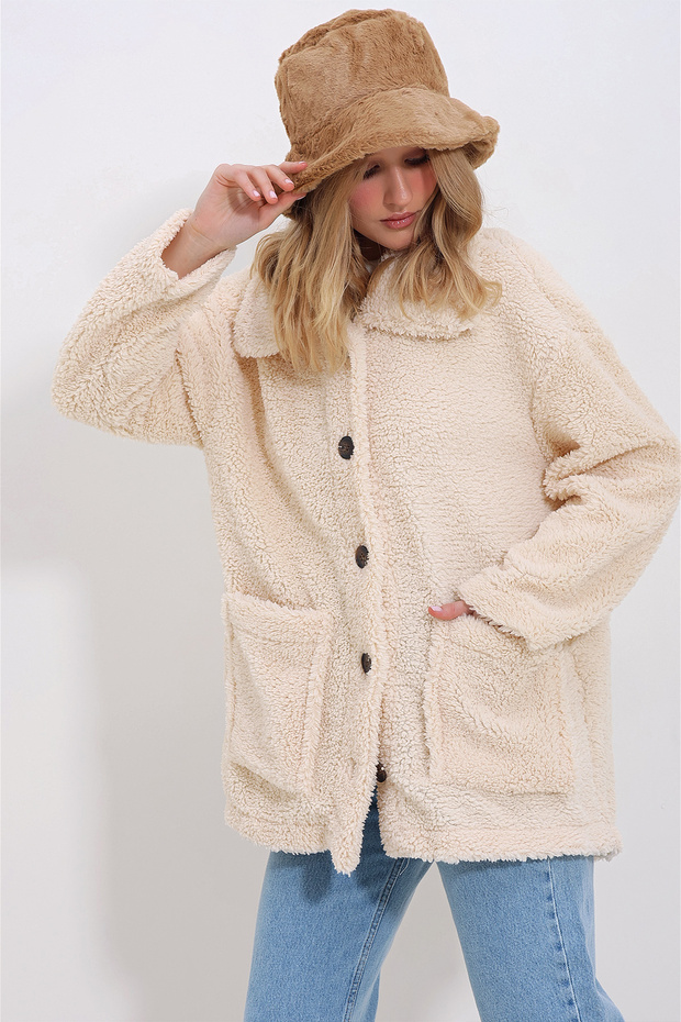 Damski pluszowy kapelusz Alc-X11425 - 1