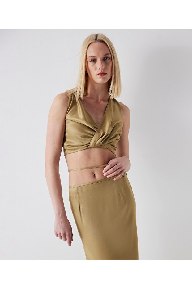 Drapeli Crop Bluz - 4