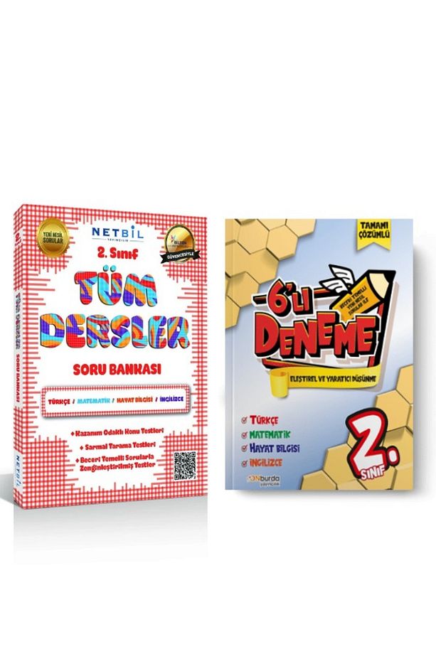 Netbil Yayıncılık 2. Sınıf Tüm Dersler Soru Bankası + Onburda 4'lü Deneme Seti - 1