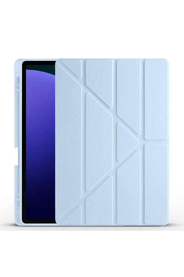 Samsung Galaxy Tab S9 Plus / Tab S9 FE Plus Uyumlu Kılıf Kalem Bölmeli Smart Standlı Yumuşak Kapak - 2