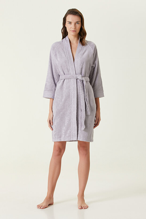 Nera Kadın Bornoz Lila - 5