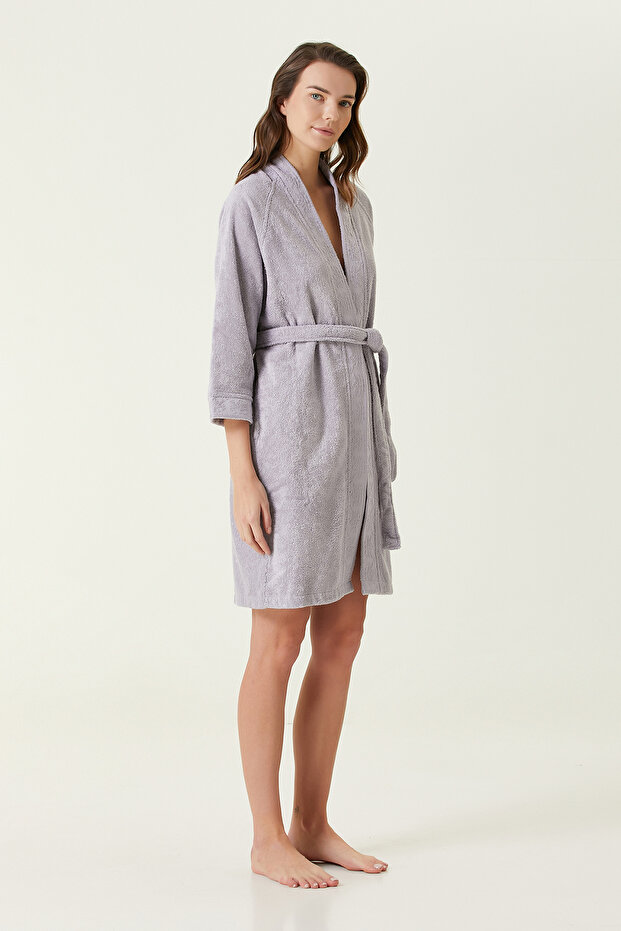 Nera Kadın Bornoz Lila - 2