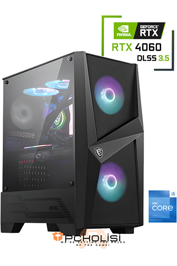 İNTEL CORE İ5 13400F / 16GB DDR4 / 1 TB 3300-3100 MB /s M2 SSD / RTX4060 GAMING MASAÜSTÜ PC - 1