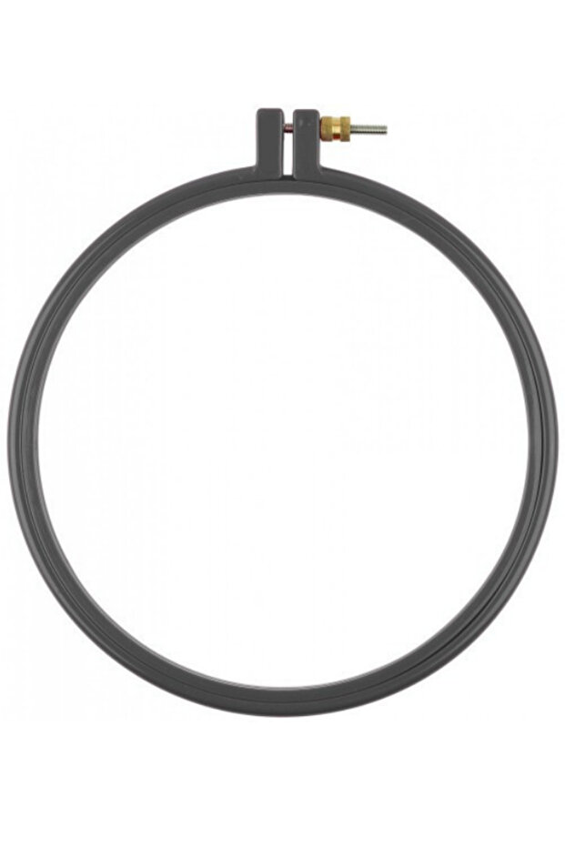 Screw Plastic Embroidery Hoop 24 Cm Gray - 1 Piece