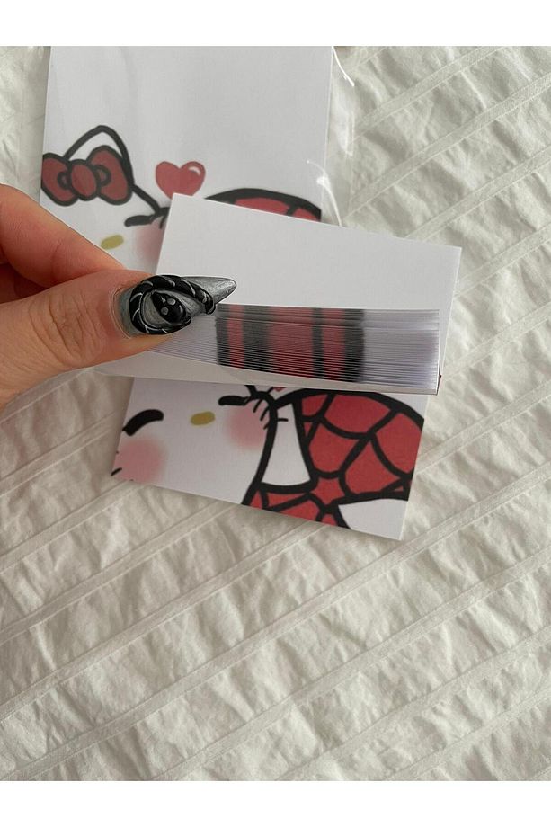 Spider Kitty Memo Pad Kare Not Defteri - 2