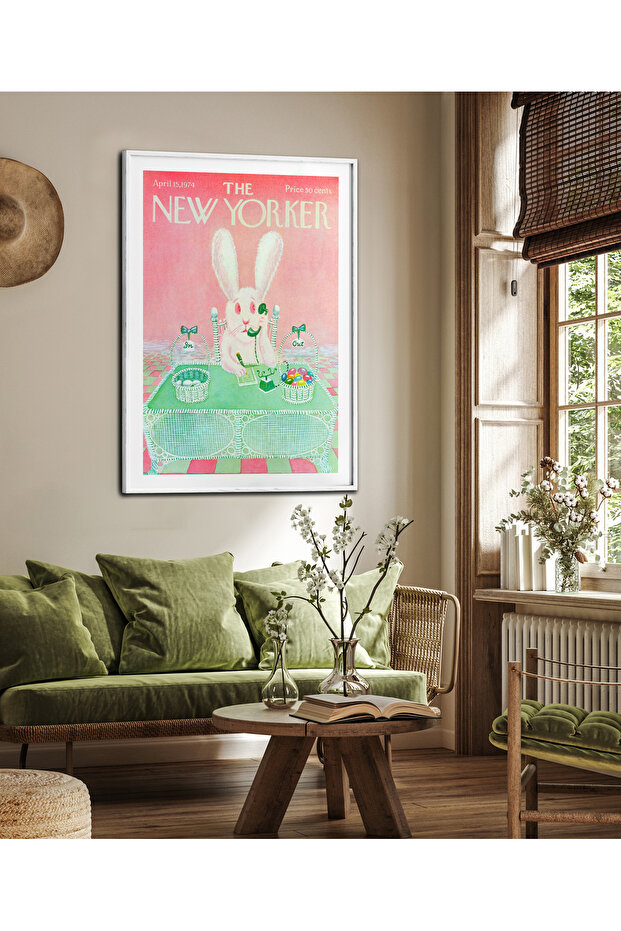 Single Framed New Yorker Serial Painting Modern Art Poster Painting Tk/291