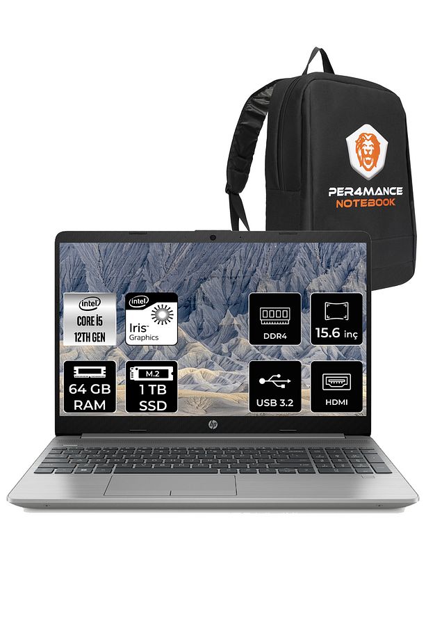 250 G9 i5 1235U 64GB 1TB SSD 15.6" FHD FDOS 6Q8M5ES & PER4 ÇANTA - 1