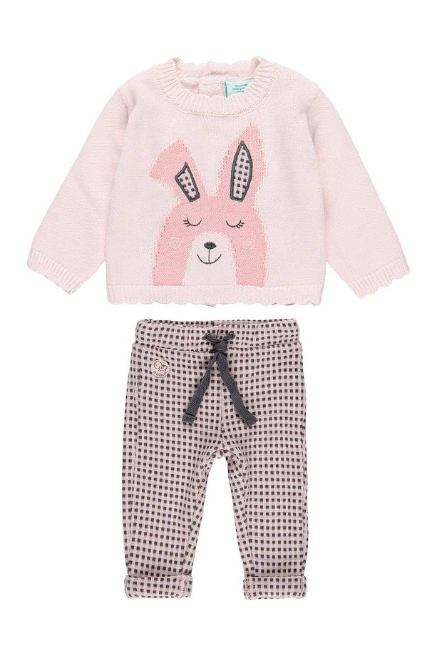 Kız Bebek Kazak Pantolon Set Pembe - 1