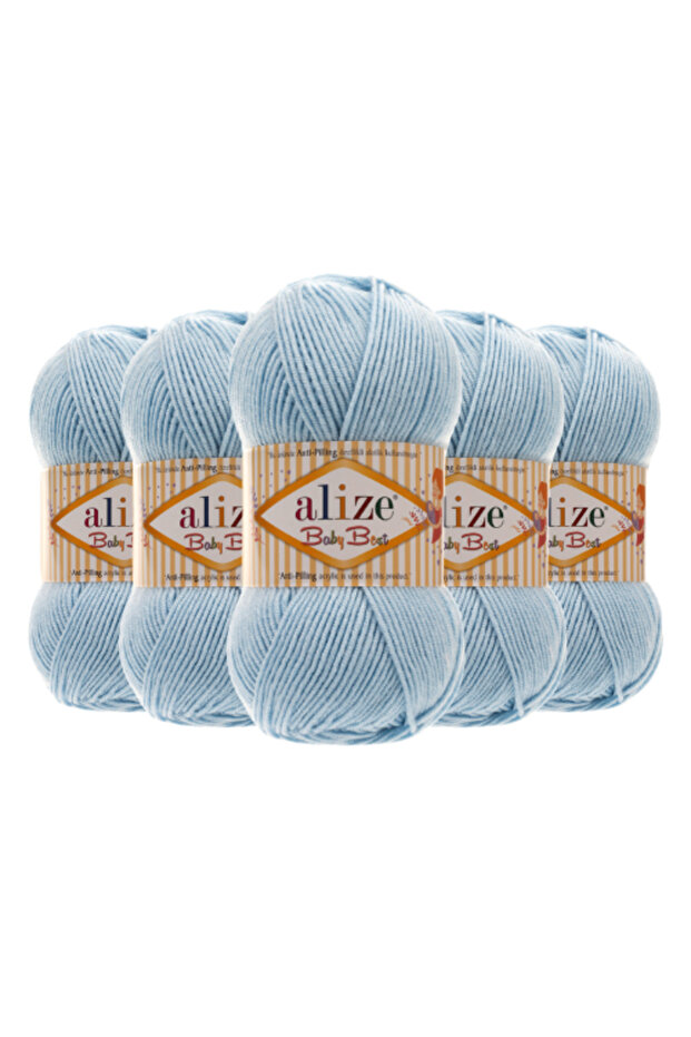 Baby Best Anti Pilling Baby Hand Knitting Thread (5pcs) - 40 Blue