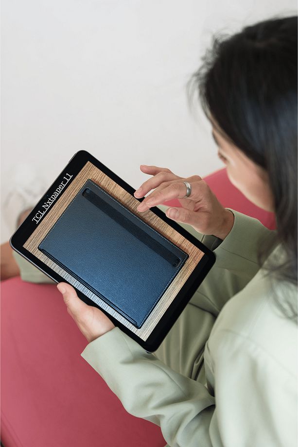 TCL Nxtpaper 11 inç Uyumlu 360 Dönebilen Deri Standlı Universal Tablet Kılıfı - 5