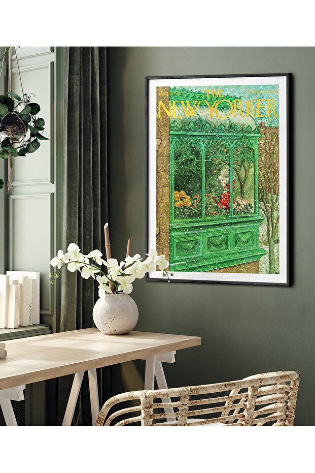 Single Framed New Yorker Series Painting Modern Art Poster Painting Tk/506